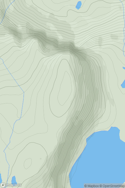 Thumbnail image for Carn Etchachan showing contour plot for surrounding peak