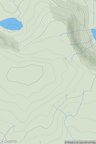 Thumbnail image for Craig y Llyn (boundary) showing contour plot for surrounding peak