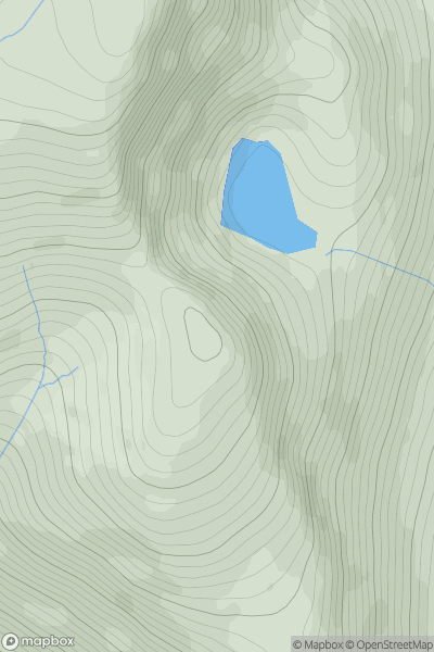 Thumbnail image for Sron Riach showing contour plot for surrounding peak