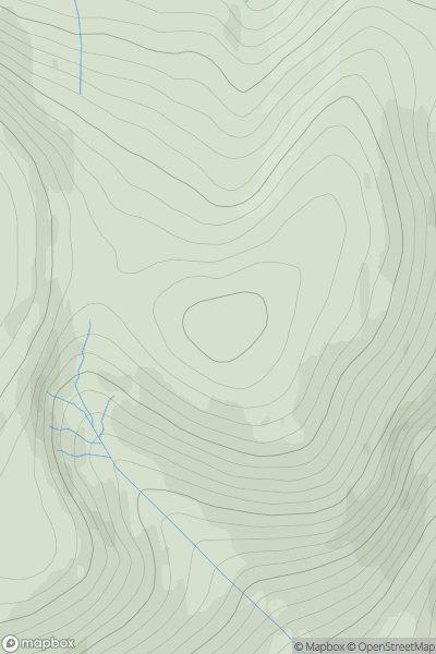 Thumbnail image for Beinn Bhrotain East Top showing contour plot for surrounding peak