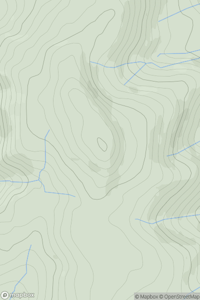 Thumbnail image for Croes y Forwyn showing contour plot for surrounding peak