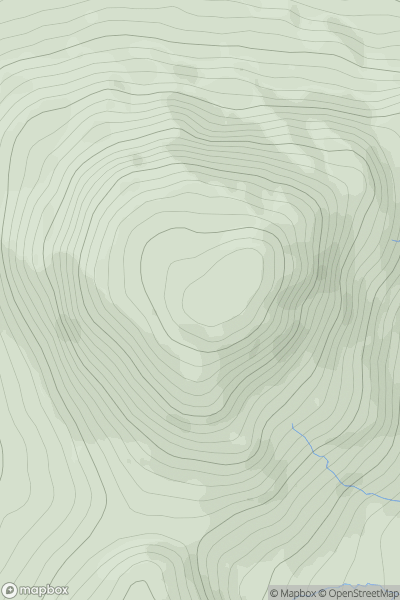 Thumbnail image for Cruinn a' Bheinn showing contour plot for surrounding peak