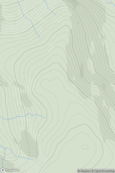 Thumbnail image for Pen Cerrig Tewion showing contour plot for surrounding peak