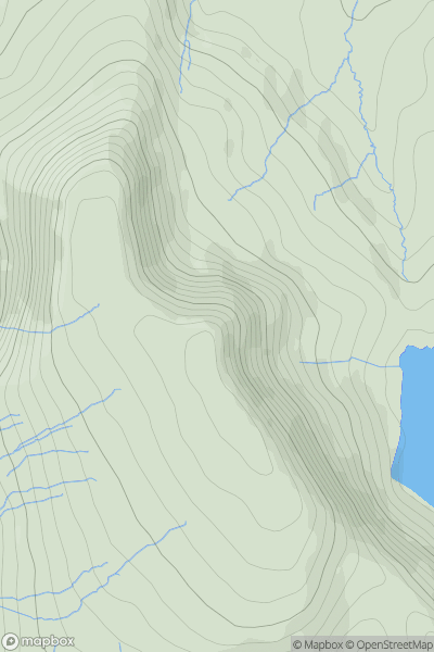 Thumbnail image for Fan Brycheiniog - Twr y Fan Foel showing contour plot for surrounding peak