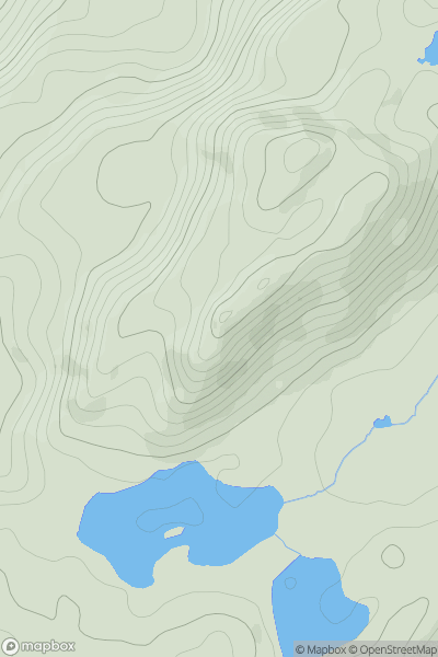 Thumbnail image for Pared y Cefn-hir showing contour plot for surrounding peak