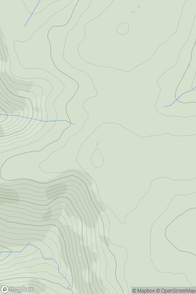 Thumbnail image for Glanfeinion Hill (Craig y Paun) showing contour plot for surrounding peak