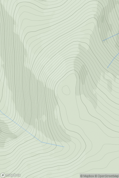 Thumbnail image for Stob Bac an Fhurain showing contour plot for surrounding peak