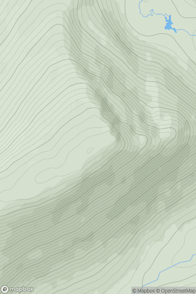 Thumbnail image for Meall a' Choire Ghlais East Top showing contour plot for surrounding peak
