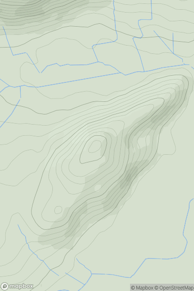 Thumbnail image for Gallt yr Ancr showing contour plot for surrounding peak