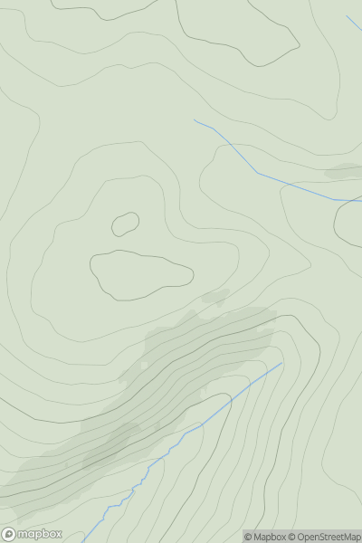 Thumbnail image for Esgair Gelli showing contour plot for surrounding peak