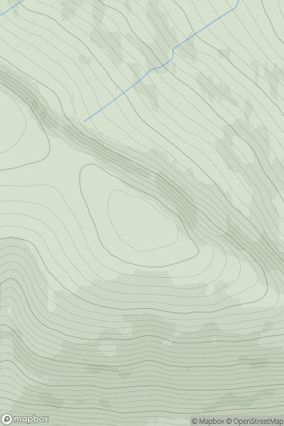 Thumbnail image for Auchnafree Craig showing contour plot for surrounding peak