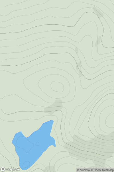 Thumbnail image for Meall Dearg West Top showing contour plot for surrounding peak