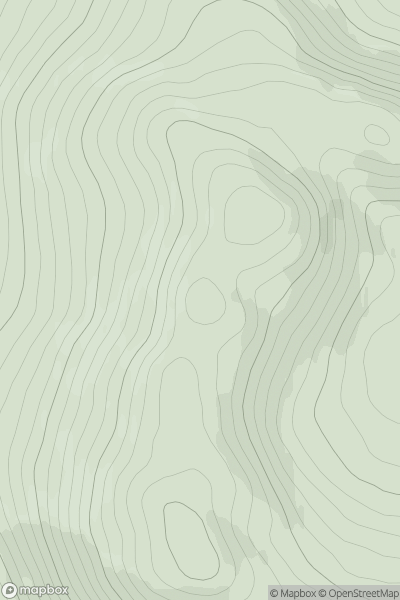 Thumbnail image for Creag Bhiorach showing contour plot for surrounding peak