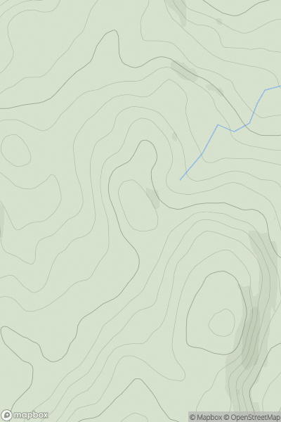 Thumbnail image for Cul na Creige NW Top showing contour plot for surrounding peak
