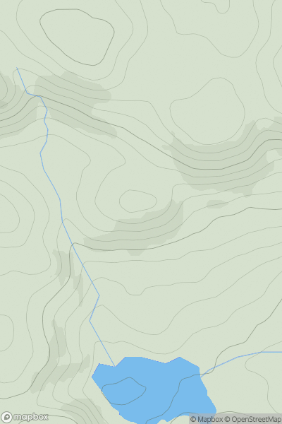 Thumbnail image for Meall nam Fiadh South Top showing contour plot for surrounding peak