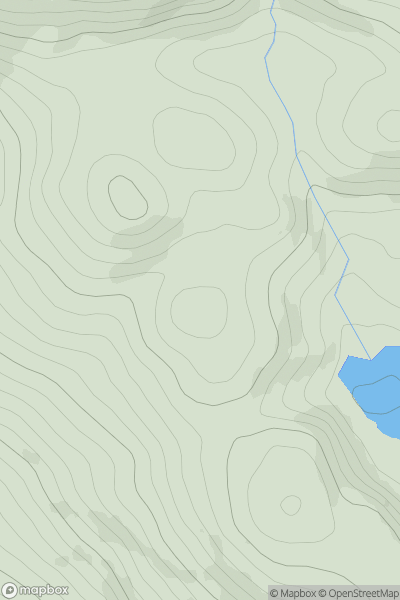 Thumbnail image for Creag Odhar South Top showing contour plot for surrounding peak