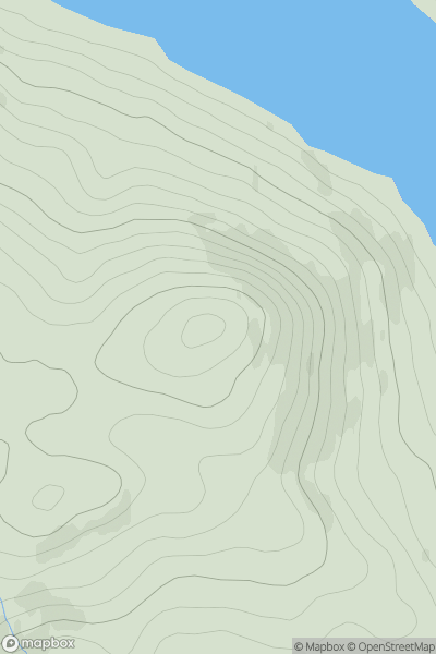 Thumbnail image for Carn Turret showing contour plot for surrounding peak