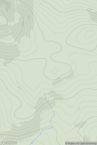 Thumbnail image for Carn Turret SW Top showing contour plot for surrounding peak