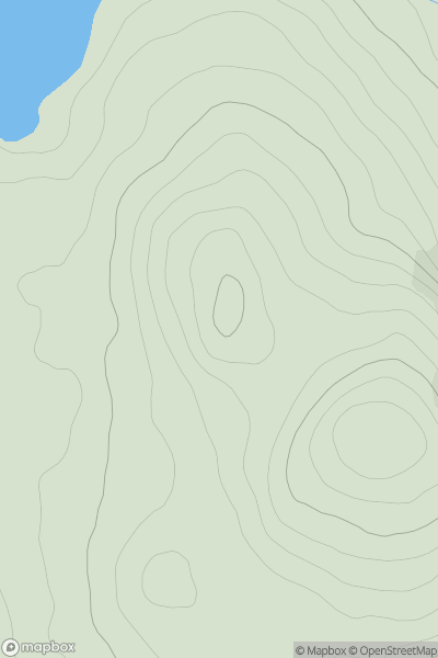 Thumbnail image for Creag a' Mhadaidh NW Top showing contour plot for surrounding peak