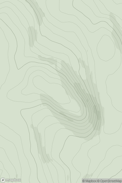 Thumbnail image for Creag an Uamhaidh showing contour plot for surrounding peak