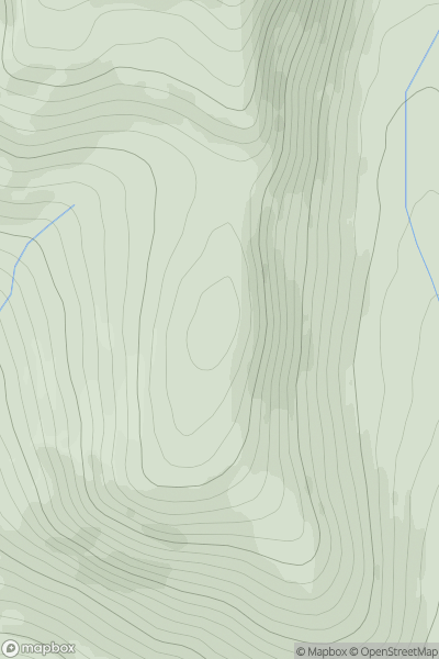 Thumbnail image for Meall na Fearna South Top showing contour plot for surrounding peak