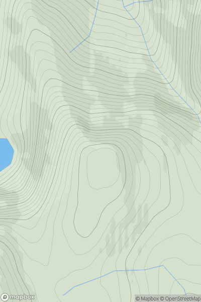 Thumbnail image for West Meur Gorm Craig showing contour plot for surrounding peak