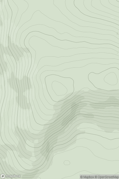 Thumbnail image for Druim Ardoch West Top showing contour plot for surrounding peak