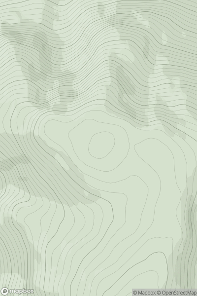 Thumbnail image for Ceann na Baintighearna showing contour plot for surrounding peak