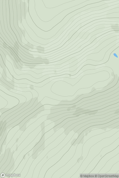 Thumbnail image for Beinn Stacach East Top showing contour plot for surrounding peak