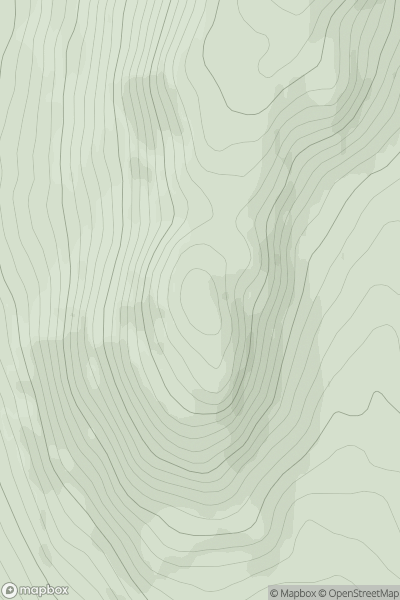 Thumbnail image for Meall Gaothach showing contour plot for surrounding peak