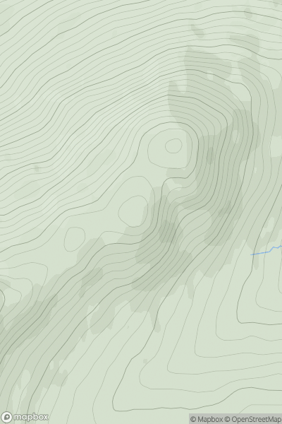 Thumbnail image for Ceann na Baintighearna East Top showing contour plot for surrounding peak