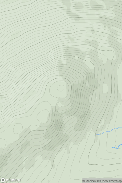 Thumbnail image for Ceann na Baintighearna Far East Top showing contour plot for surrounding peak