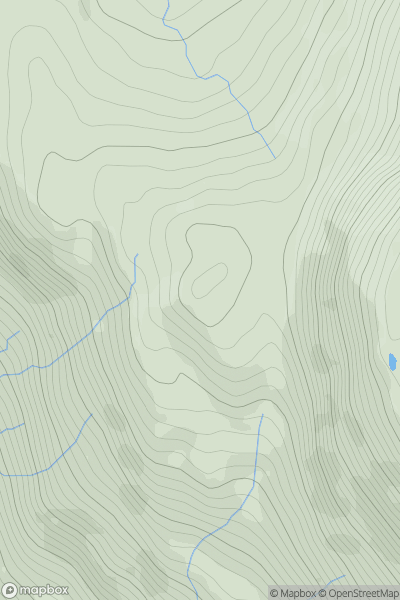 Thumbnail image for Stob Bealach Gaoithe showing contour plot for surrounding peak