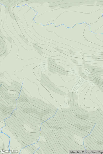 Thumbnail image for Stob Bealach nan Corp showing contour plot for surrounding peak