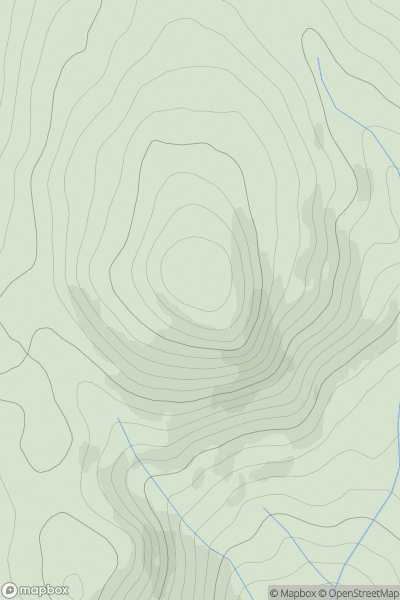 Thumbnail image for Cruinn Bheinn showing contour plot for surrounding peak