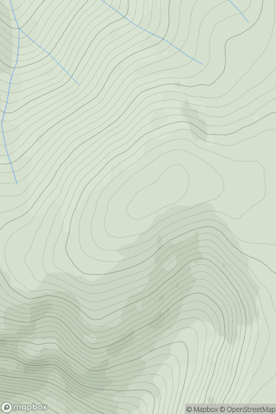 Thumbnail image for Meall Dubhag showing contour plot for surrounding peak