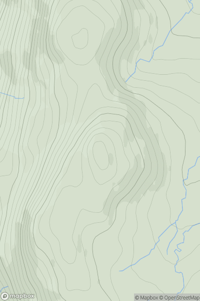 Thumbnail image for Creag a' Bhocain showing contour plot for surrounding peak