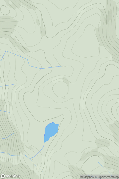 Thumbnail image for Beinn Ducteach West Top showing contour plot for surrounding peak