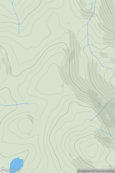 Thumbnail image for Beinn Ducteach North Top showing contour plot for surrounding peak