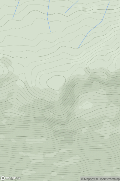 Thumbnail image for Creag Bhrosgan showing contour plot for surrounding peak