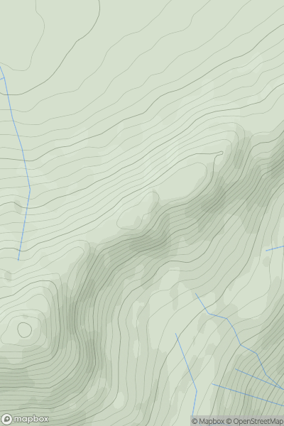 Thumbnail image for Stob Coire Creagach East Top showing contour plot for surrounding peak