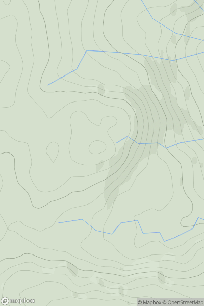 Thumbnail image for Beinn Bhoidheach SE Top showing contour plot for surrounding peak