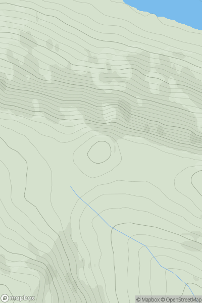 Thumbnail image for Drochaid an Droma showing contour plot for surrounding peak