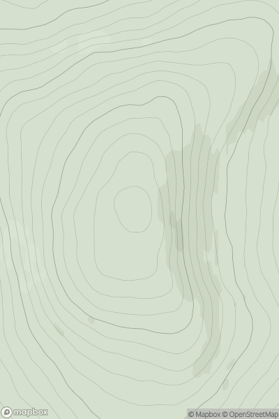 Thumbnail image for Beinn Uird showing contour plot for surrounding peak