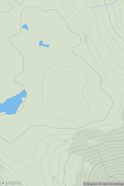 Thumbnail image for Creag nan Caorann showing contour plot for surrounding peak