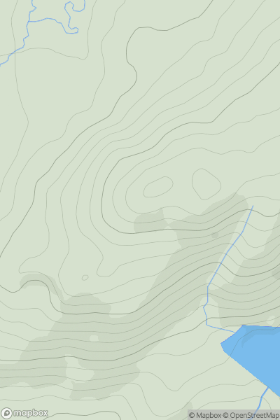 Thumbnail image for Sron nam Feudail showing contour plot for surrounding peak