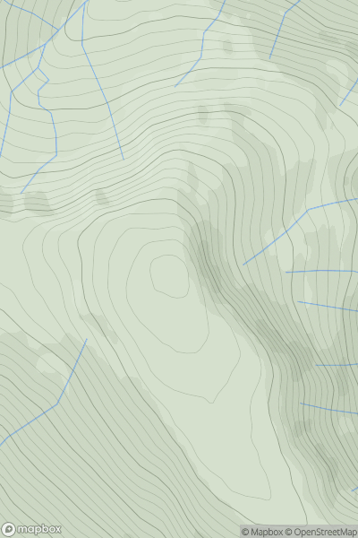 Thumbnail image for Beinn Ruisg showing contour plot for surrounding peak