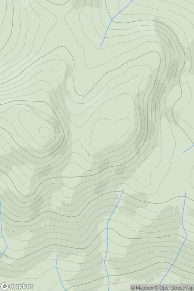 Thumbnail image for Creag an Chanaich showing contour plot for surrounding peak
