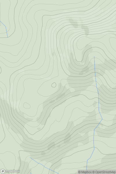 Thumbnail image for Meall Tairneachan West Top showing contour plot for surrounding peak