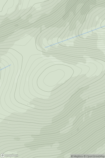 Thumbnail image for Creag an Dail Mhor showing contour plot for surrounding peak